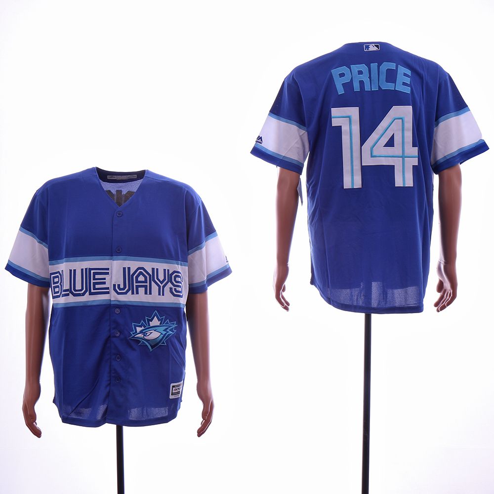 Men Toronto Blue Jays #14 Price Blue Game MLB Jerseys->toronto blue jays->MLB Jersey